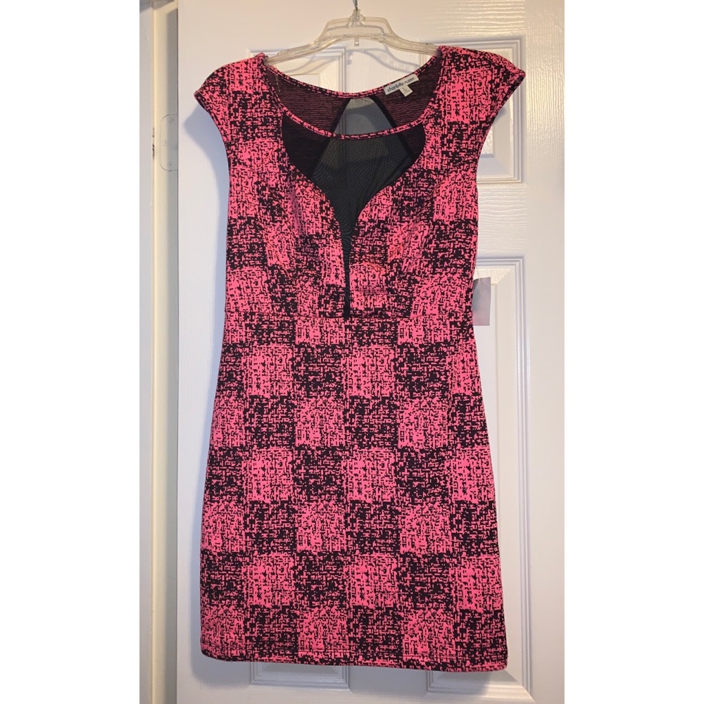 Charlotte Russe Neon and Mesh Bodycon Dress - Picture 1 of 2